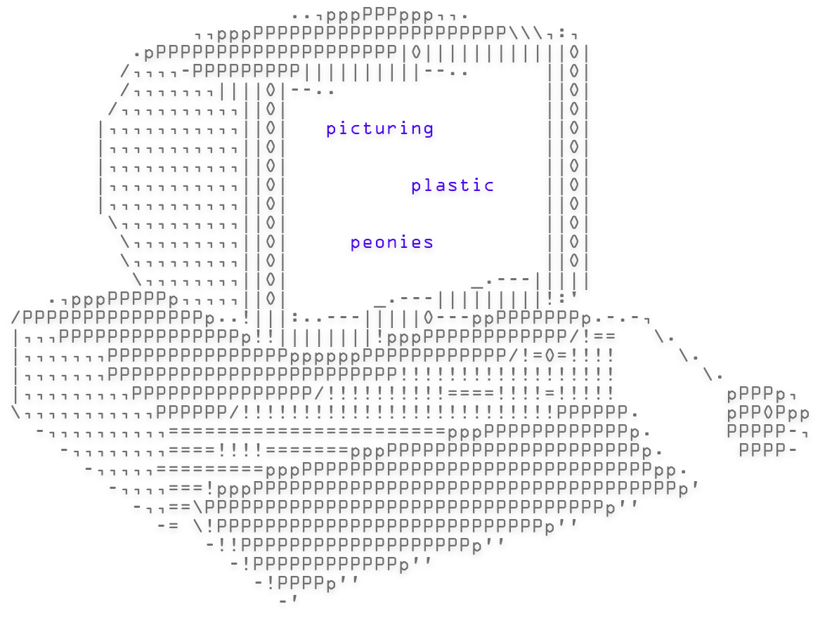 picturing plastic peonies